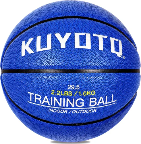 Miniatura 17 de KUYOTQ 3LBS/3.3LBS/2.2LBS Weighted Heavy Training Basketball 29.5/28.5" in and Outdoor Improving Handling Dribbling Passing Rebounding Skill marrón