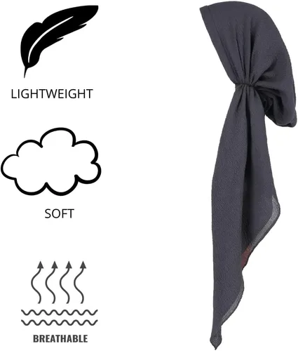 Miniatura 17 de Madison Headwear Bufandas preatadas para la cabeza para mujer con material ligero prensado y atractivo