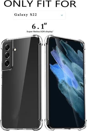Miniatura 5 de para la caja del teléfono de la galaxia S22 de Samsung, transparente transparente silicona TPU caso de la contraportada