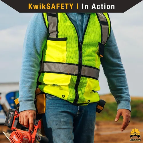 Miniatura 6 de KwikSafety - Charlotte, NC - RoadBOSS Econ & Premium Safety Vest Class 2 Reflective Vest ANSI OSHA Safety Vest for Men