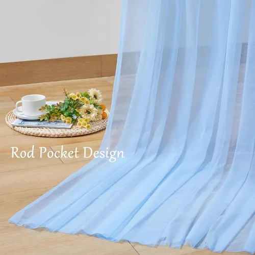 Miniatura 8 de Cortinas de fondo de tul azul de 10x10 para fiestas, cortina de fondo transparente para fotos de boda, cortinas para baby shower, fotografía, fiesta