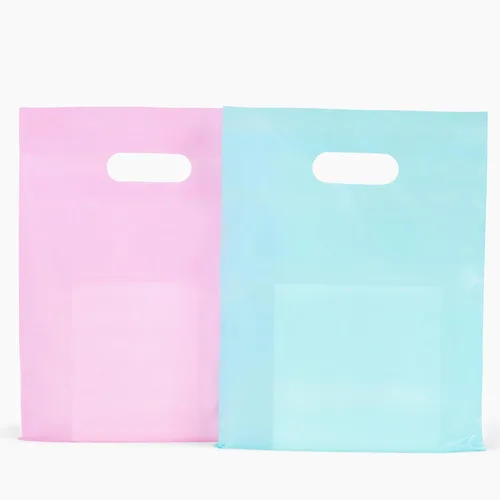 Miniatura 8 de Bolsas de mercancía Choice Marts en colores rosa pastel y azul pastel, 200 unidades, tamaño 9"x12", espesor de 1.5 mil