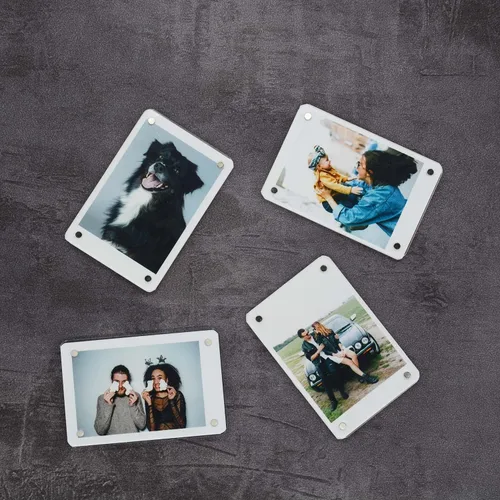 Miniatura 7 de Marco magnético Polaroid, marcos de fotos magnéticos Instax Mini de 2 x 3, marco magnético acrílico para nevera [8 unidades, 16 unidades] Paquete