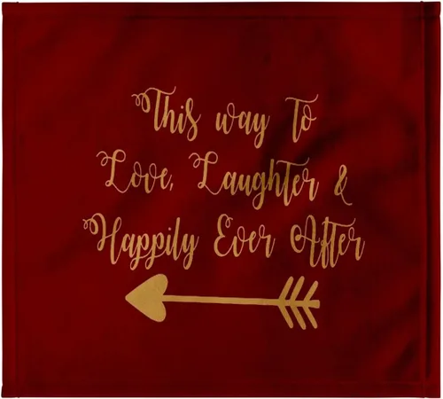 Miniatura 7 de 3dRose This Way to Love Laughter and Happily Ever After Quote 15x22 Hand Towel