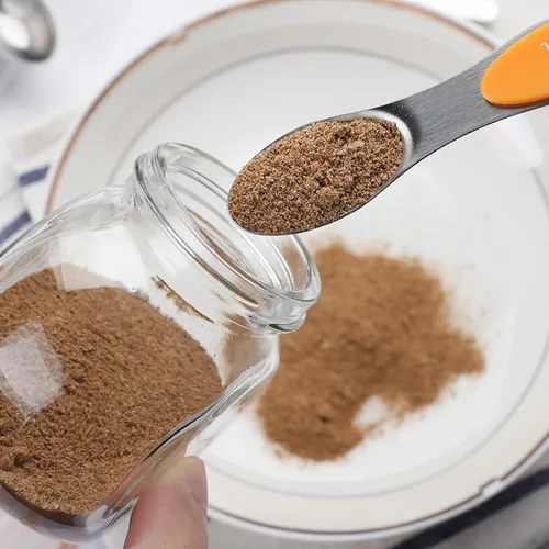 Miniatura 4 de Juego de cucharas medidoras magnéticas de acero inoxidable de doble cara, cucharadita apilable cucharada de medición para medir ingredientes secos
