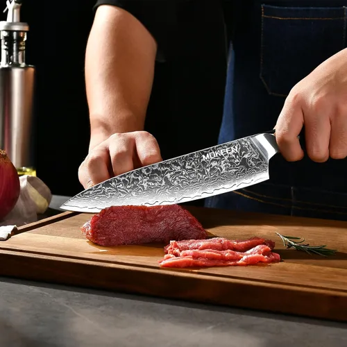 Miniatura 2 de Cuchillo de chef – Cuchillo de cocina VG10 de acero Damasco de 67 capas, cuchillo japonés de 8 pulgadas para cortar carne y verduras, cuchillo