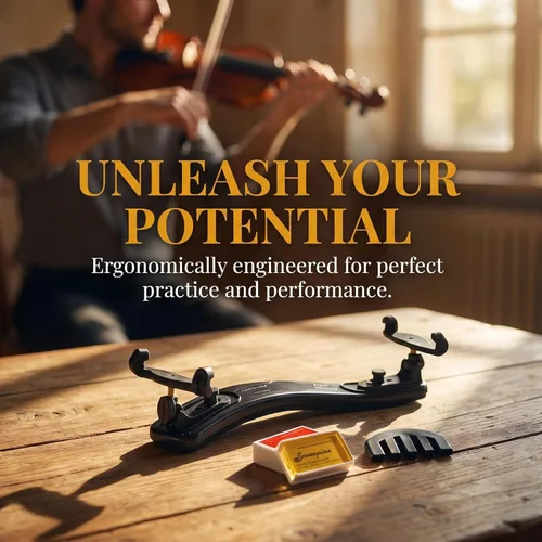 Miniatura 2 de NANYI – Reposa-hombros plegable y ajustable para violín tamaño 4/4 y 3/4, tipo universal, piezas de violín suaves, seguras, fáciles de usar, esponja
