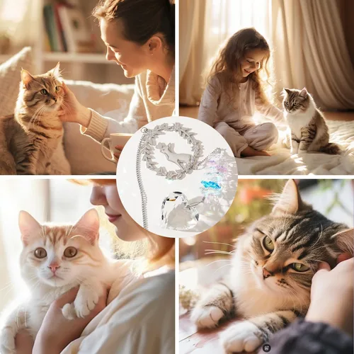 Miniatura 6 de Regalos conmemorativos para gatos por pérdida de gato, atrapasoles de cristal K9 para ventanas, regalo personalizado de condolencias para mascotas