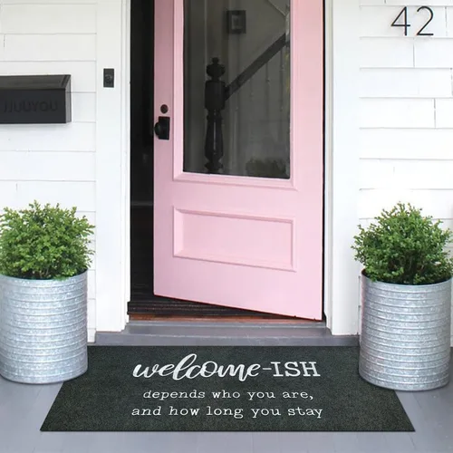 Miniatura 7 de JJUUYOU Tapete Grande para Puerta de Entrada Tapete de Bienvenida Duradero para Puerta Delantera Exterior Entrada Divertido Tapete Welcome-ish