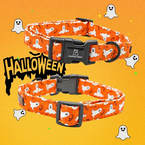 Miniatura 4 de Lionheart glory - Collares de perro de Halloween, collares de perro de otoño, collar de perro ajustable y resistente de alta calidad para perros