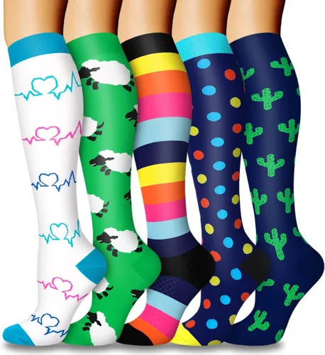 57 pares de calcetines de compresión de cobre para mujeres y hombres, circulación de 20-30 mmHg, el mejor apoyo para correr, atletismo, enfermería,
