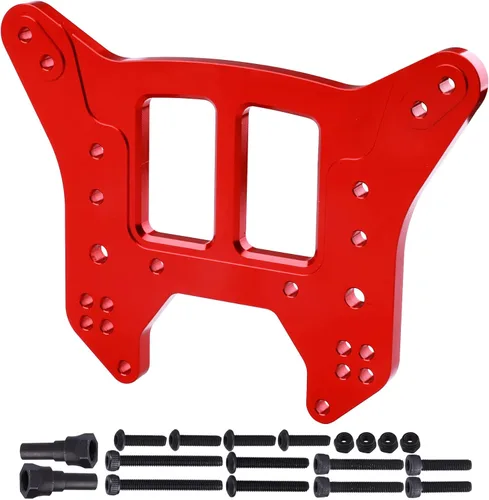 Miniatura 3 de Torre de choque de aluminio delantera y trasera para Arrma 1/8 Kraton/Notorious 6S BLX piezas de repuesto, reemplazo AR330220 y ARA320581 (rojo)