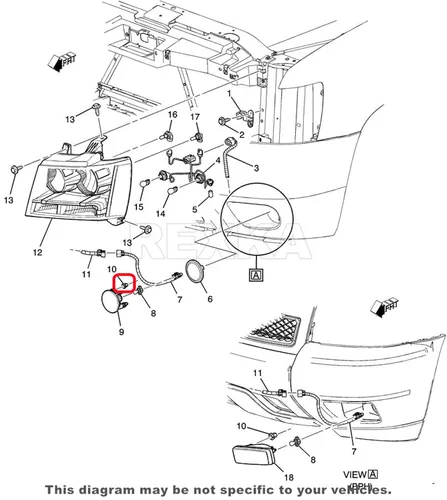 Miniatura 7 de Rexka 10 piezas de tuerca de retención de lámpara antiniebla 11570830 compatible con Cadillac Escalade, Chevy Avalanche, Camaro, Colorado, Silverado