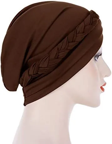 Miniatura 2 de Novarena Turbante africano para mujer, gorro preatado con nudo