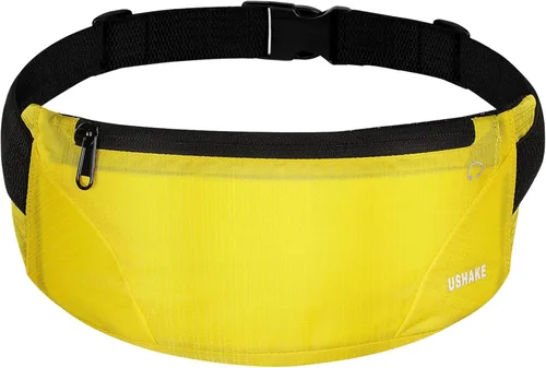 Miniatura 9 de USHAKE Cinturón de Correr, Bolsa de Cintura Ultra Ligera sin Rebote para Hombre o Mujer, Cinturón de Fitness y Entrenamiento, Cinturón Deportivo Gris