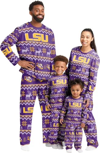 Miniatura 15 de FOCO - Conjunto de pijama familiar a juego con estampado llamativo del equipo de la NCAA, para unisex-adulto