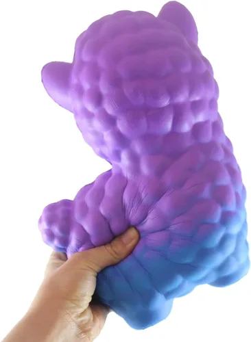 Miniatura 6 de Curious Minds Busy Bags 1 juguete gigante de espuma para mascotas de alpaca colorida al azar de elevación lenta, sensorial, estrés, juguete