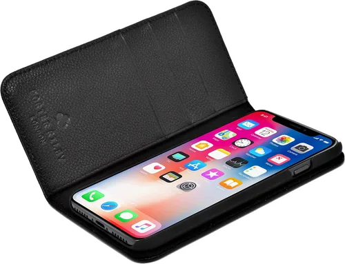 Miniatura 4 de Porter Riley - Funda de cuero para iPhone XR. Funda de piel auténtica de alta calidad con ranuras para tarjetas,[soporte horizontal]
