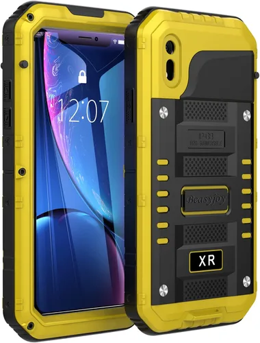 Miniatura 13 de Beasyjoy Funda impermeable para iPhone 12 Pro Max, cubierta protectora de cuerpo completo con protector de pantalla incorporado, resistente a Negro