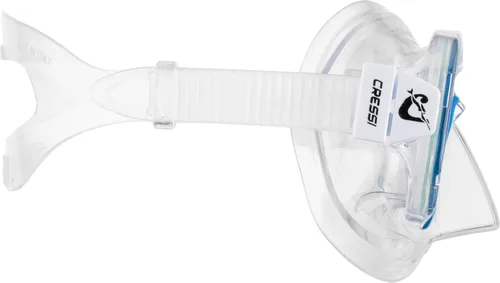 Miniatura 4 de Cressi Máscara de silicona para niños y niñas Perla Jr Made in Italy Transparente/transparente/azul