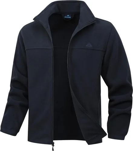 Miniatura 10 de Chaqueta UTWGN de forro polar suave para hombre con bolsillos, ligera, para exterior, de recreación, con cremallera completa