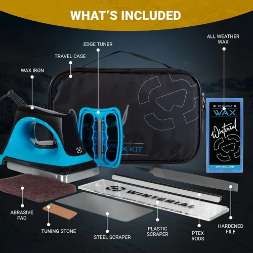 Miniatura 2 de Winterial Snowboard and Ski Tuning Kit, with Iron, All-Temp Snowboard Wax, Angled Edge Tuner File