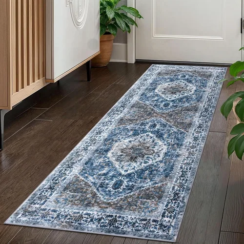 Miniatura 71 de KOZYFLY Alfombra Pequeña de Área 2x3 Pies Alfombras para Entrada Lavable Boho Alfombra de Entrada Antideslizante Tapete de Puerta Interior Entrada