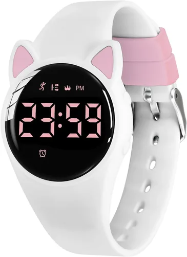Relojes digitales para niños y niñas, reloj deportivo con rastreador de fitness, podómetro, reloj despertador, cronómetro, no necesita aplicación y