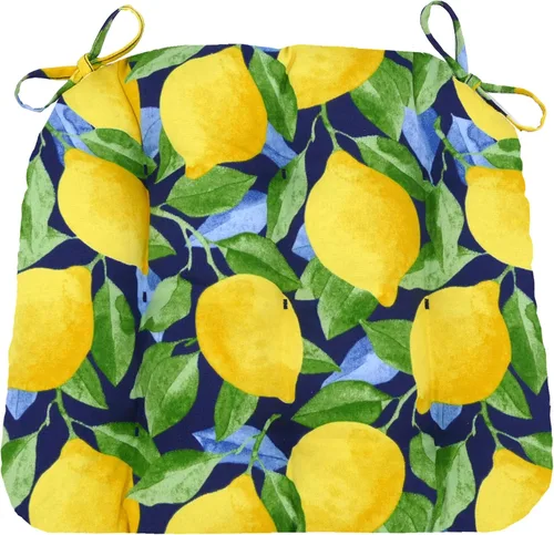 Miniatura 10 de Barnett Home Decor Cojines de Silla de Mimbre para Interiores y Exteriores - Azul Boutique Floral Tamaño Grande para Silla de Patio 19 x 19