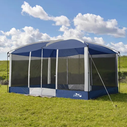 Miniatura 10 de Tienda de Campaña Screen House de 13x9 pies, Sala de Pantalla Gazebos de Malla con 2 Puertas Magnéticas, Pantalla de Proyección Incluida, Carpa