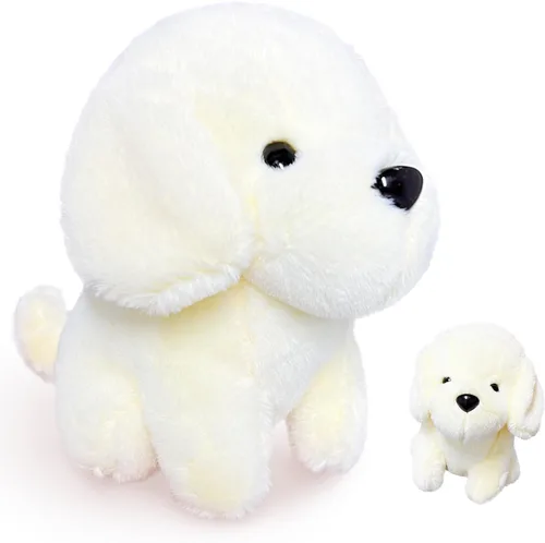 Miniatura 9 de Animales de peluche de perro marrón, juguetes de peluche Kawaii para niñas y niños, mini juguetes de peluche para perros, peluches lindos, animales