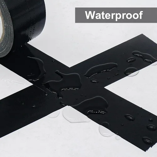 Miniatura 3 de 2 paquetes de cinta adhesiva resistente, espesor de 9 mil, 2 pulgadas x 30 yardas, fuerte resistencia industrial, flexible, sin residuos, Negro