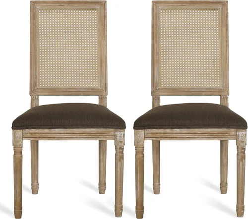 Miniatura 14 de Christopher Knight Home Regina Silla de comedor, madera, beige + natural
