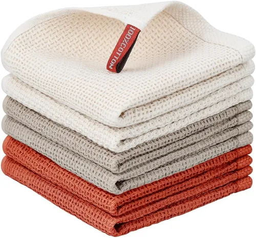 Miniatura 69 de Nialnant - Toalla de cocina 100% algodón, tejido gofre, suave, absorbente y de secado rápido, toallas para secar platos, trapos de limpieza - Multi