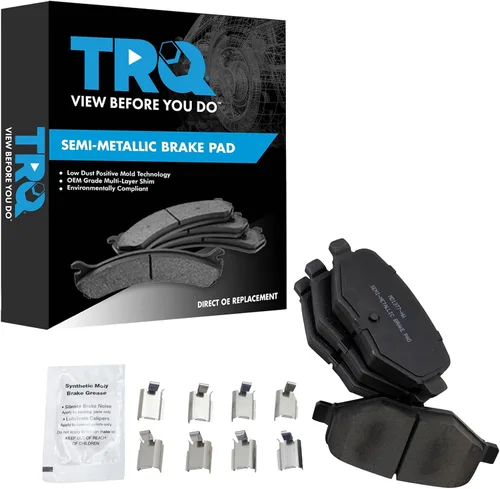 Miniatura 96 de TRQ Pastillas de freno delanteras semi metálicas compatibles con Ford Expedition 2018-2021 F-150 2018-2020 Lincoln Navigator 2018-2022