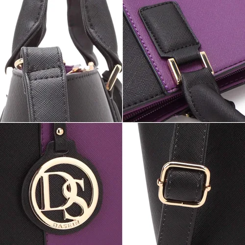 Miniatura 3 de DASEIN - Bolsa de mano para mujer, bolsa tipo bandolera, asa superior, bolsa plana para trabajar