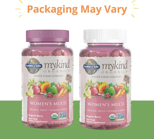 Miniatura 3 de Garden of Life Organics - Vitaminas gomosas para mujer, sabor baya, certificadas, orgánicas, sin OMG, veganas y orgánicas, vitaminas gomosas