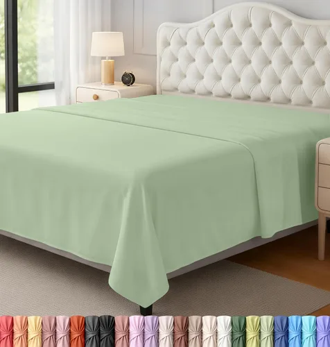 Miniatura 34 de Utopia Bedding Sábanas Planas - Paquete de 6 - Tela de Microfibra Cepillada Suave - Sábana Superior Resistente al Encogimiento y Decoloración - Gris