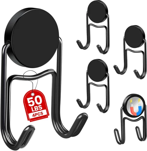 Miniatura 16 de Buelkmag Ganchos magnéticos de 30 libras 2026, esenciales para cruceros, gancho magnético resistente para cabinas de cruceros, imanes giratorios