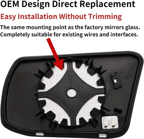 Miniatura 3 de Espejo lateral del pasajero de repuesto para Nissan Altima 2013 2014 2015 2016 2017 2018 Sentra 2013 2014 2015 2016 2017 2018 – Vidrio de espejo