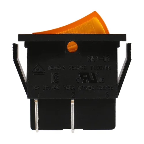 Miniatura 3 de Baomain Interruptor basculante para barco DPST ON/Off 1/4" Ancho Terminal 4 Pin 16A 250V UL TUV Lista Amarillo Paquete de 2