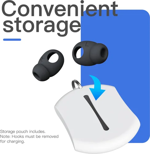 Miniatura 4 de 2 pares de fundas de silicona para AirPods 3 almohadillas de silicona [no cabe en la funda de carga] [registrada por patente de EE. UU.] Compatible