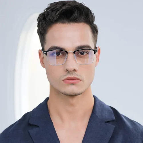 Miniatura 3 de GUZTAG - Lentes de bloqueo de luz azul, anteojos cuadrados para computadora para mujeres/hombres, marco de anteojos antifatiga ocular, gafas