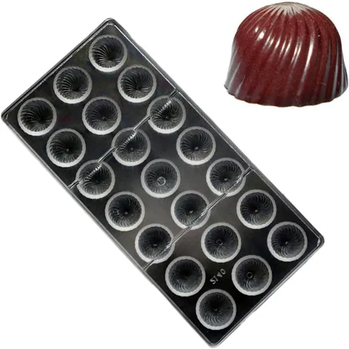 Miniatura 5 de Grainrain - Molde de policarbonato para chocolate, molde de barra de chocolate, 4 cavidades (19394)