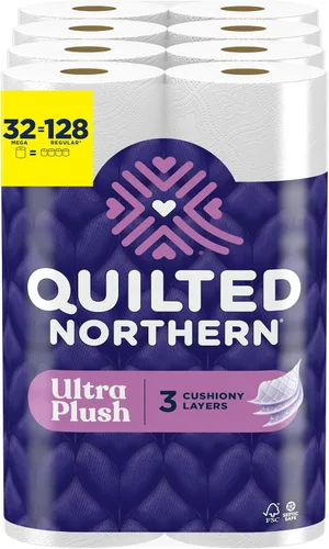 Miniatura 10 de Papel higiénico Quilted Northern Ultra Plush, 8 rollos súper mega = 48 rollos regulares, 3 veces más grueso*, papel tissue suave de 3 capas