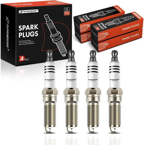 A-Premium 4 bujías de platino iridio compatibles con vehículos Buick, Cadillac, Chevrolet y GMC - Envision, Regal, ATS, CT6, CTS, Equinox, Malibu y