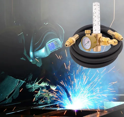 Miniatura 7 de Regulador de CO2 de argón para regulador de gas de soldador Mig con manguera de gas de 6.6 pies Cfh Flujo de salida de 10 a 60 Cfh 0 a 4000 Psi