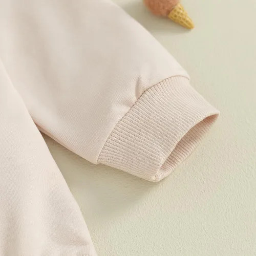 Miniatura 4 de Kupretty Sudadera de gran tamaño con estampado de letras para bebé recién nacida, para otoño e invierno