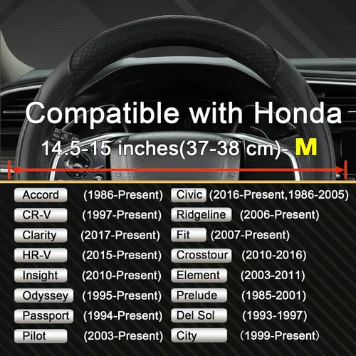 Miniatura 3 de West Llama Funda personalizada para volante de automóvil Honda Accord Civic CR-V HR-V Pilot Fit Passport Odyssey de 14.5 a 15 pulgadas