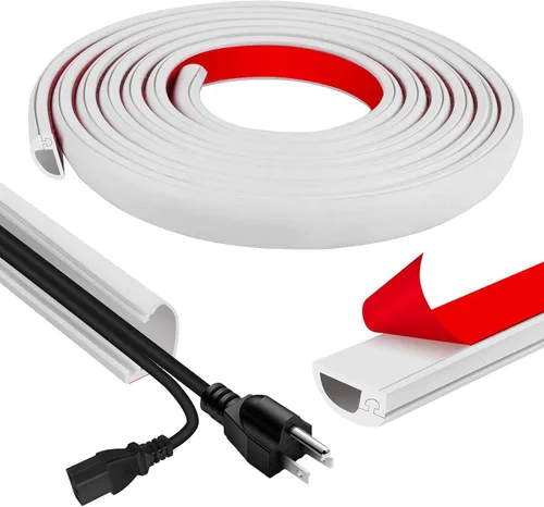 Miniatura 15 de Cubierta de pared para cable, 39 pulgadas, autoadhesivas, para cables en la pared, cable de extensión para piso, TV montada, cavidad del hogar